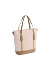 Bolso de hombro Paloma beige con cremallera