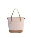 Bolso de hombro Paloma beige con cremallera