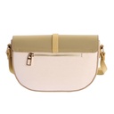 Bolso de hombro de don algodon combinado beige