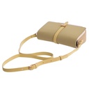 Bolso de hombro de don algodon combinado beige