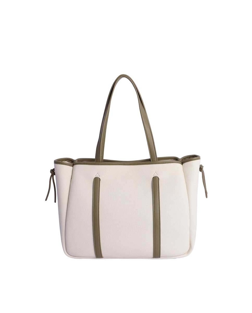Bolso de hombro Colette blanco con cremallera