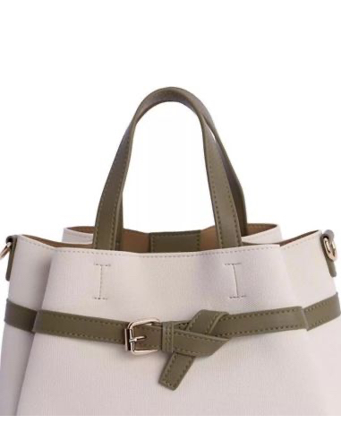 Bolso de mano y bandolera de Don Algodon Colette Marfil con Verde
