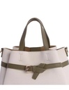 Bolso de mano y bandolera de Don Algodon Colette Marfil con Verde