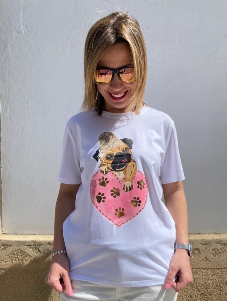 Camiseta huella perro