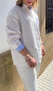Camisa blanca con detalles en cuadros vichy