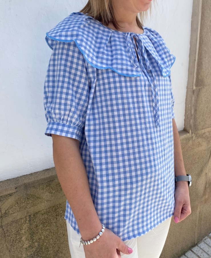 Camisa manga corta cuadros vichy