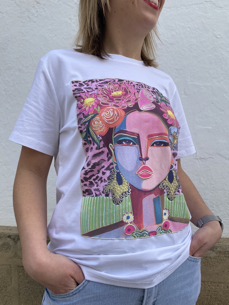 Camiseta tocado flores
