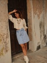 Falda denim con cinturón