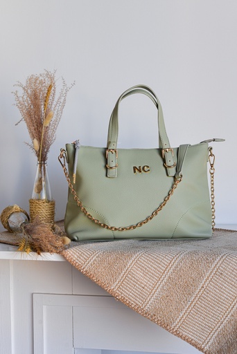 Bolso piel vegana pompón