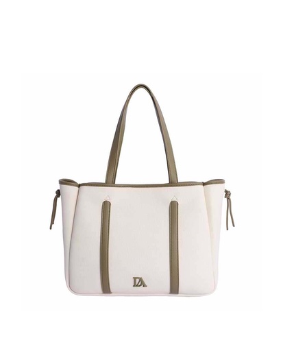 Bolso de hombro Colette blanco con cremallera