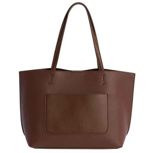 Bolso shopper don algodón marrón